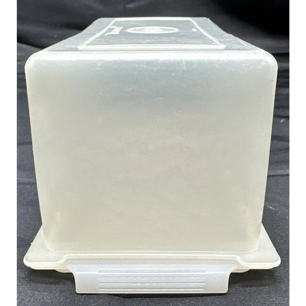 Vintage Tupperware Clear Opaque Butter Dish Keeper 638-4 lid 638-2 bottom